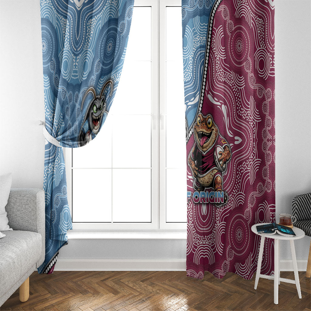 New South Wales And Queensland Window Curtain Cockroaches With Frogs Aboriginal Art