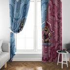 New South Wales And Queensland Window Curtain Cockroaches With Frogs Aboriginal Art