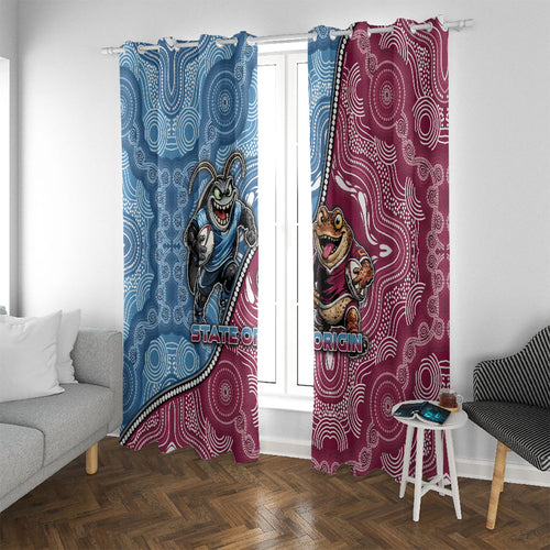 New South Wales And Queensland Window Curtain Cockroaches With Frogs Aboriginal Art