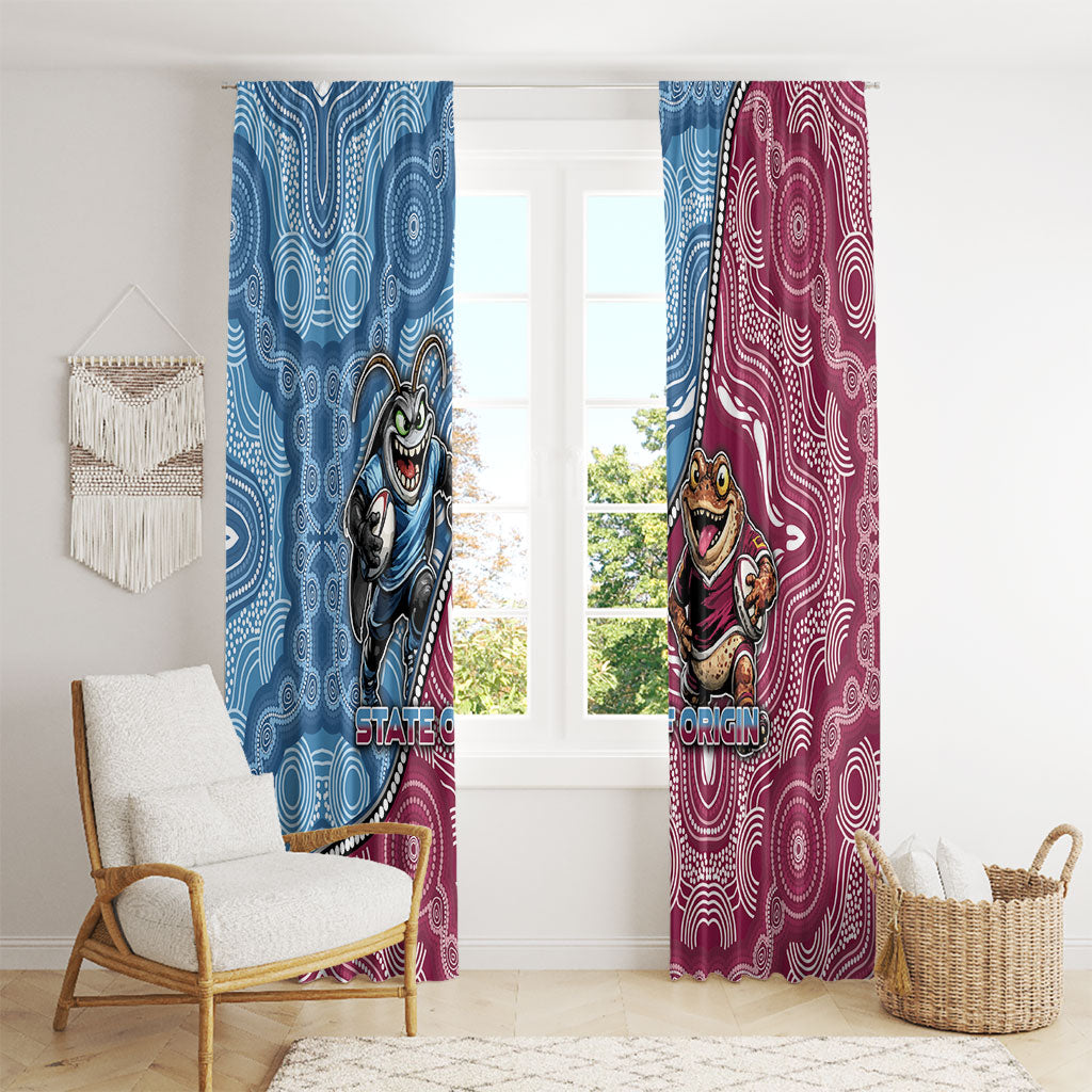 New South Wales And Queensland Window Curtain Cockroaches With Frogs Aboriginal Art