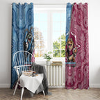 New South Wales And Queensland Window Curtain Cockroaches With Frogs Aboriginal Art