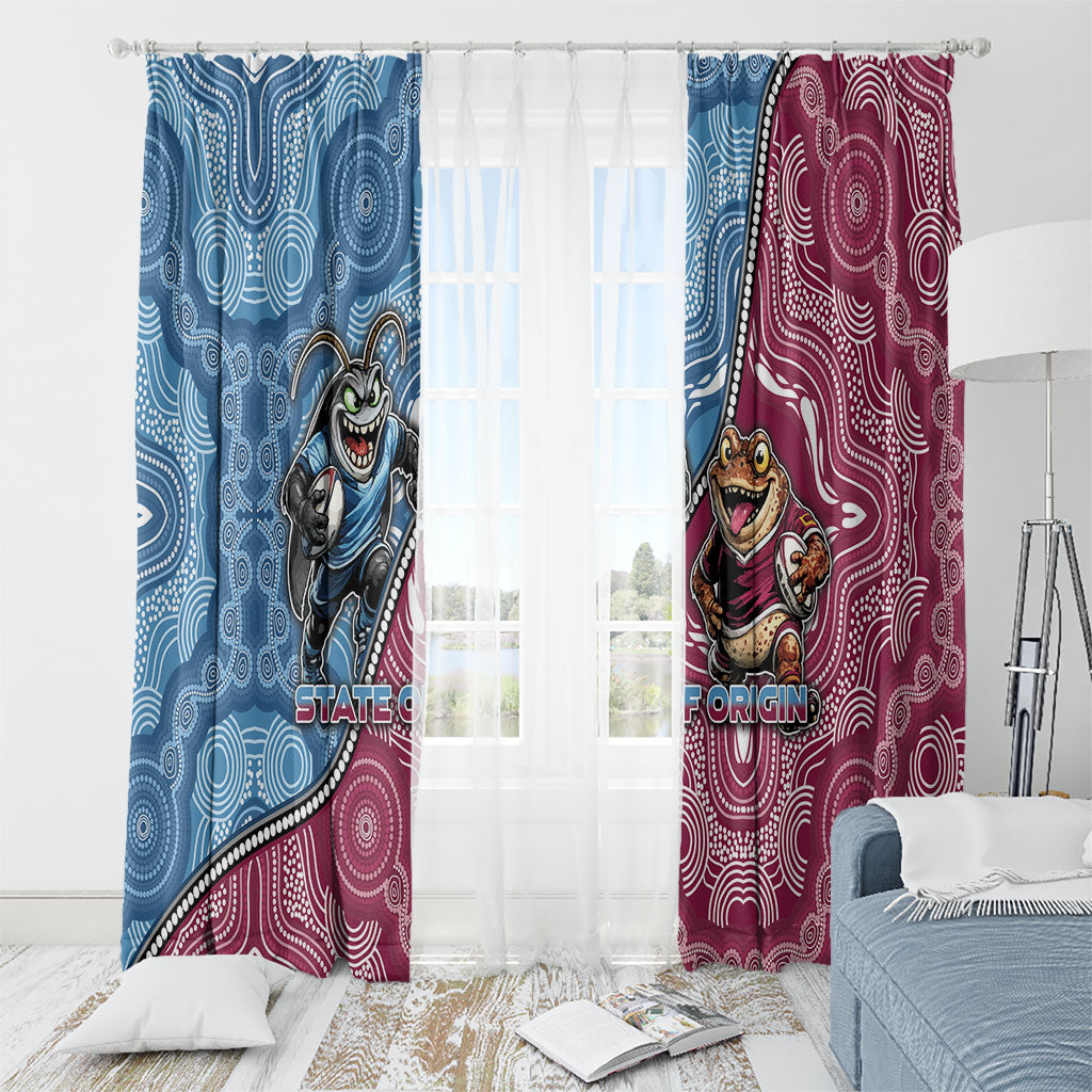 New South Wales And Queensland Window Curtain Cockroaches With Frogs Aboriginal Art