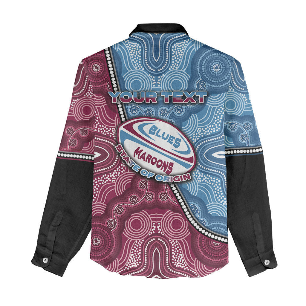 Personalised New South Wales And Queensland Women Casual Shirt Cockroaches With Frogs Aboriginal Art