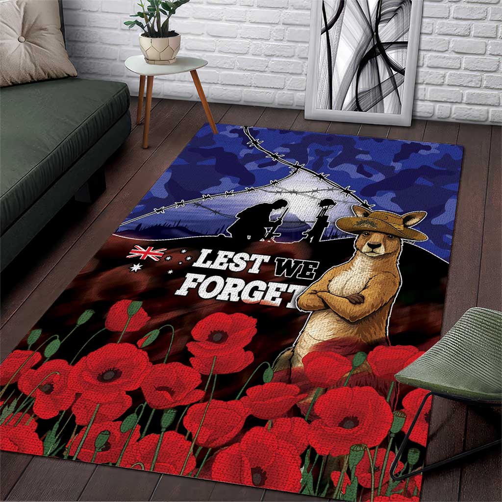 ANZAC Day Area Rug Lest We Forget