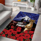 ANZAC Day Area Rug Lest We Forget