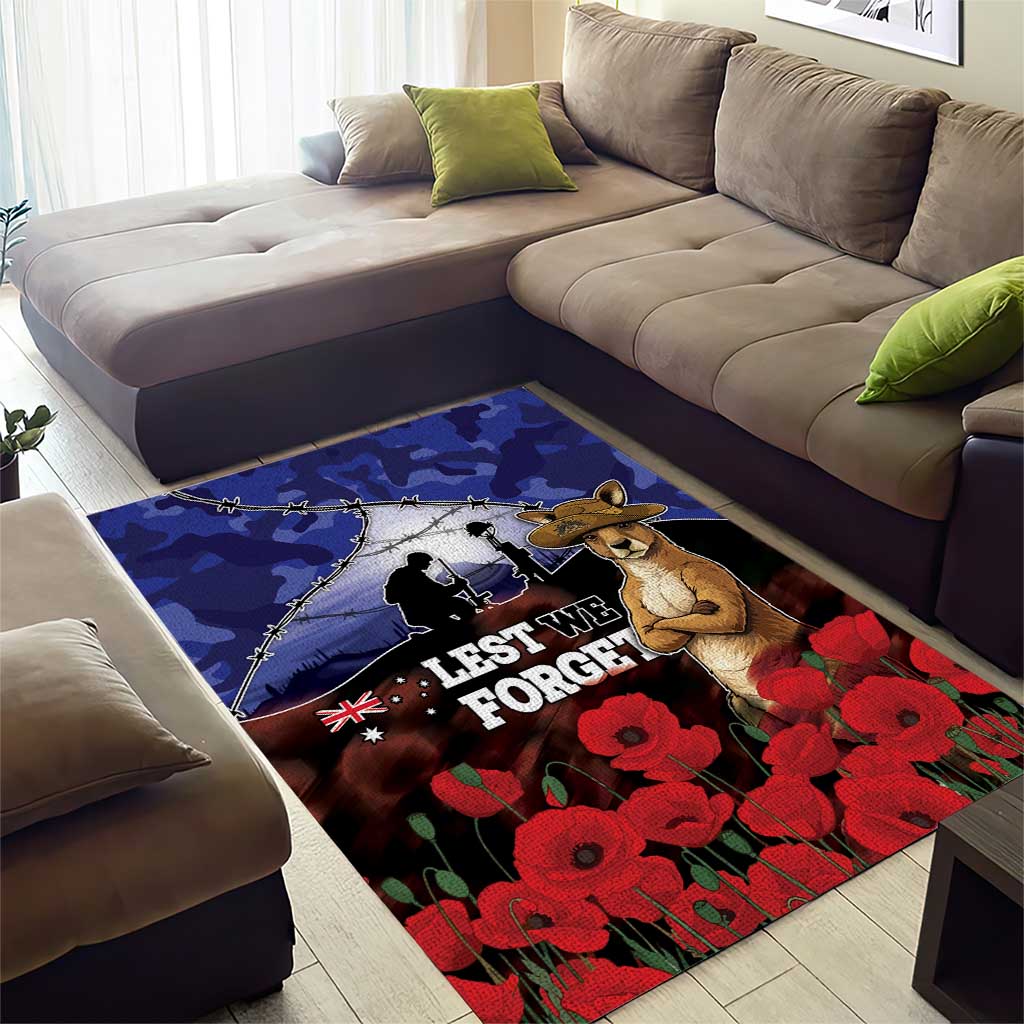 ANZAC Day Area Rug Lest We Forget