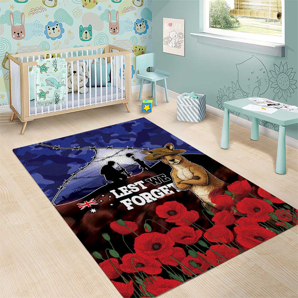 ANZAC Day Area Rug Lest We Forget