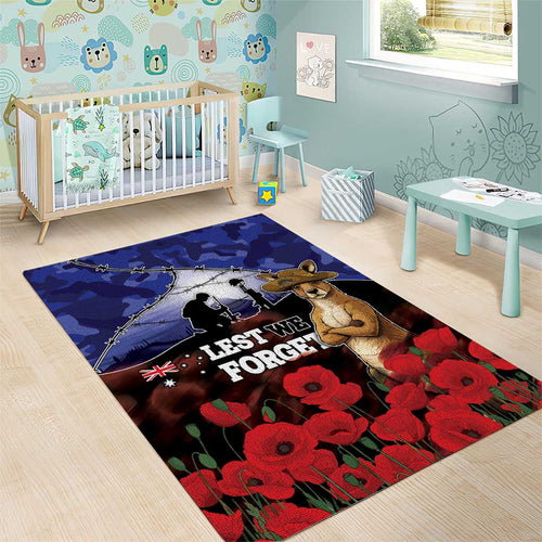 ANZAC Day Area Rug Lest We Forget