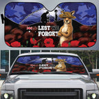ANZAC Day Auto Sun Shade Lest We Forget