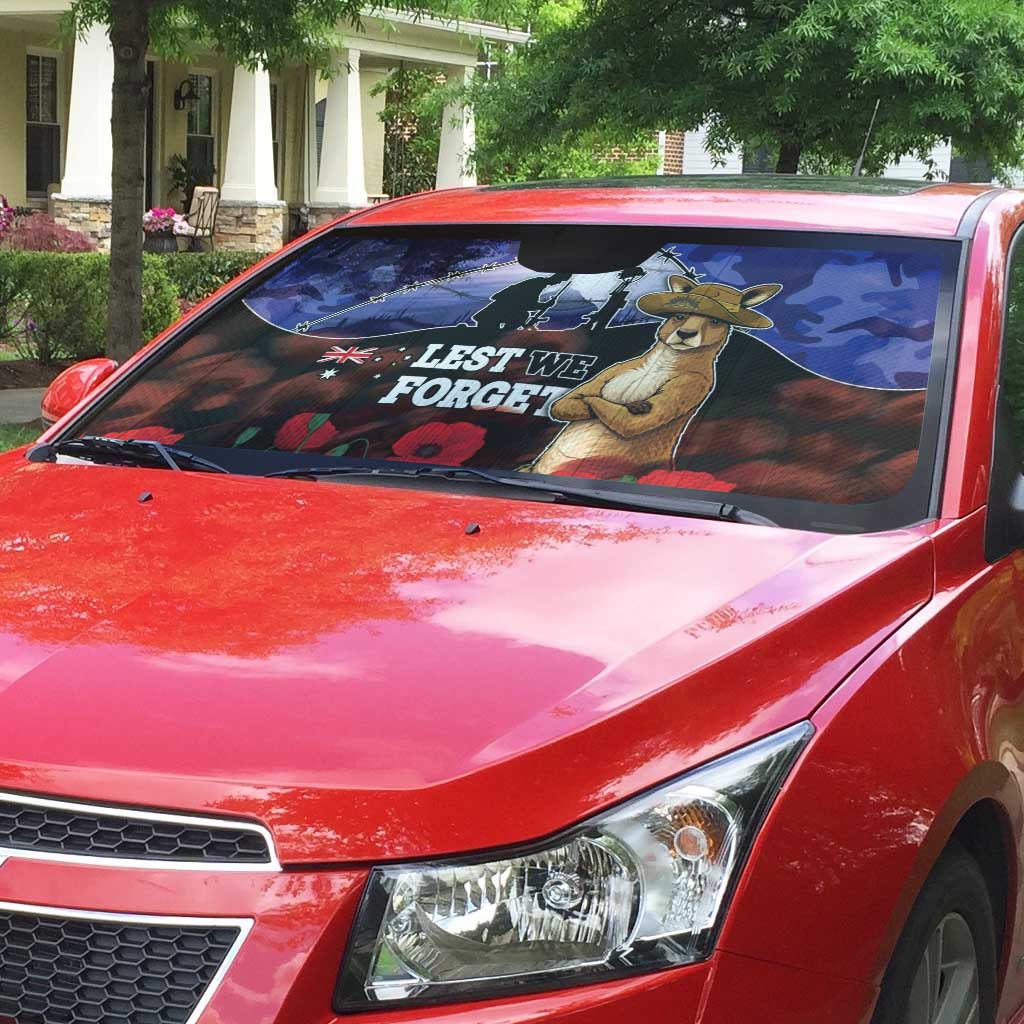 ANZAC Day Auto Sun Shade Lest We Forget