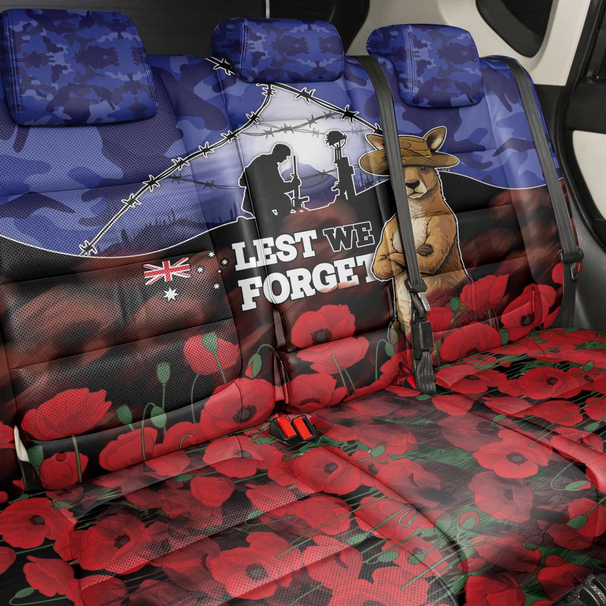 ANZAC Day Back Car Seat Cover Lest We Forget