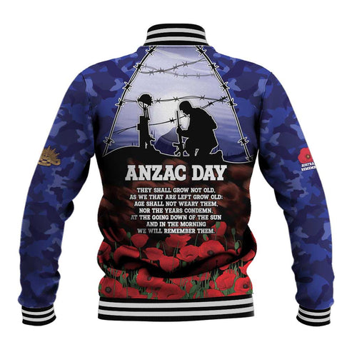 ANZAC Day Baseball Jacket Lest We Forget