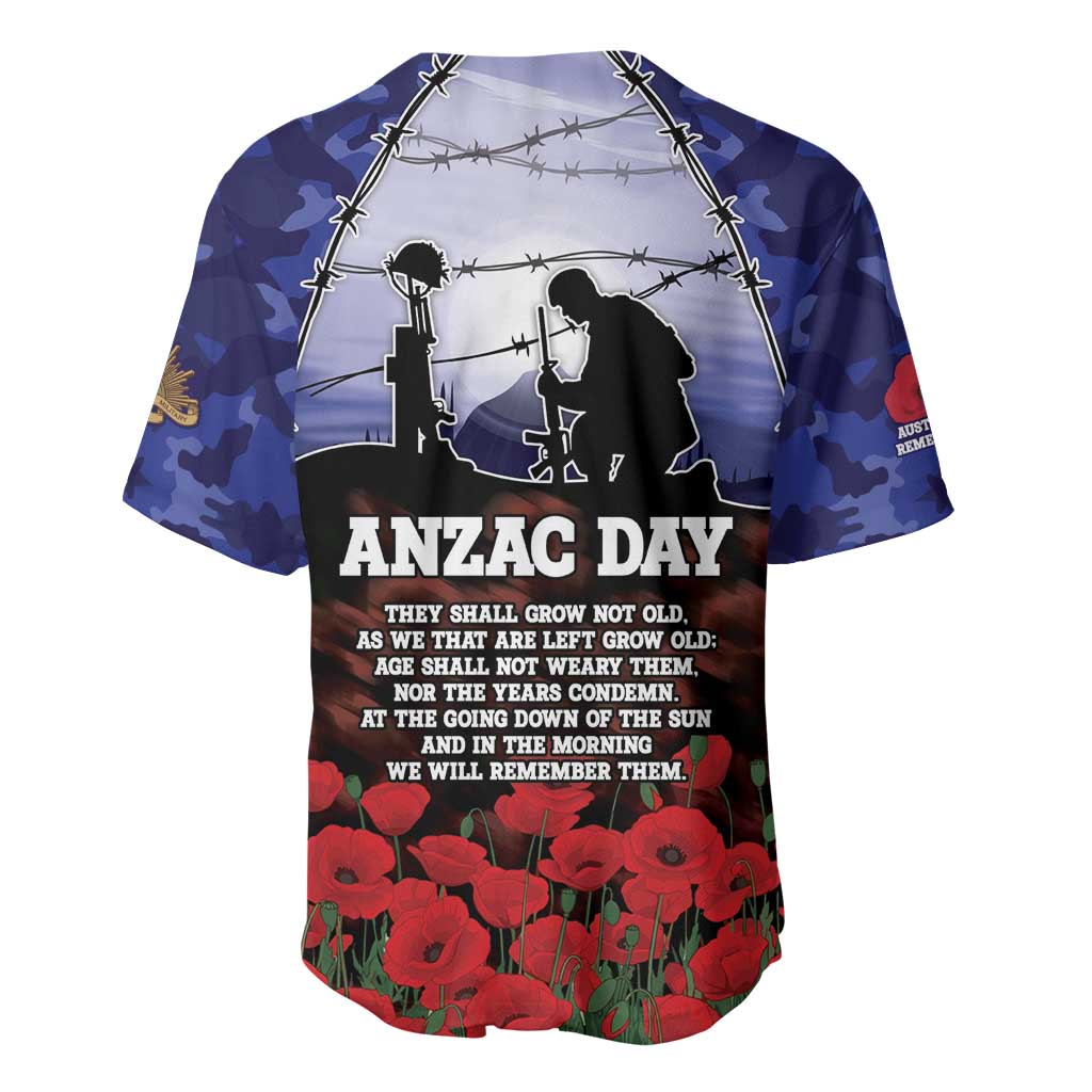 ANZAC Day Baseball Jersey Lest We Forget