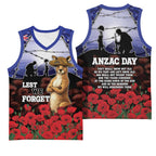 ANZAC Day Basketball Jersey Lest We Forget
