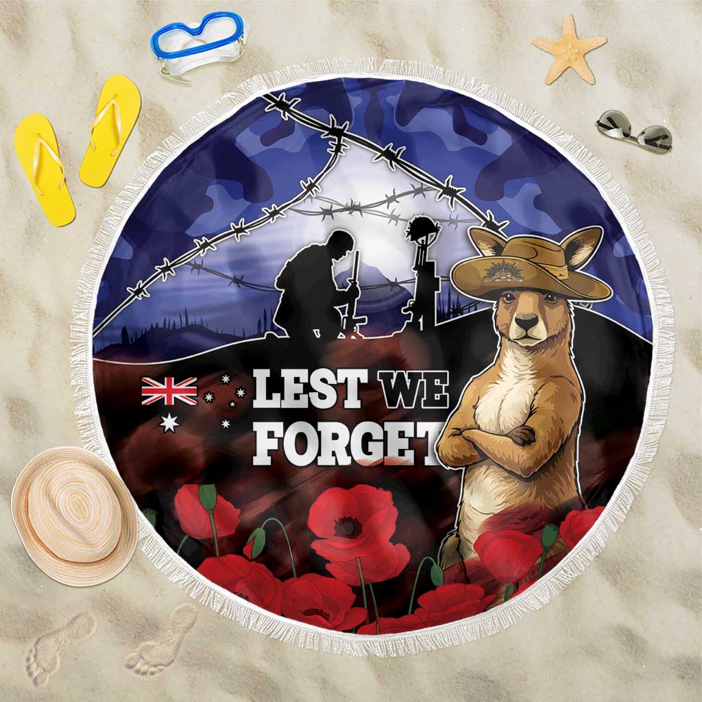 ANZAC Day Beach Blanket Lest We Forget