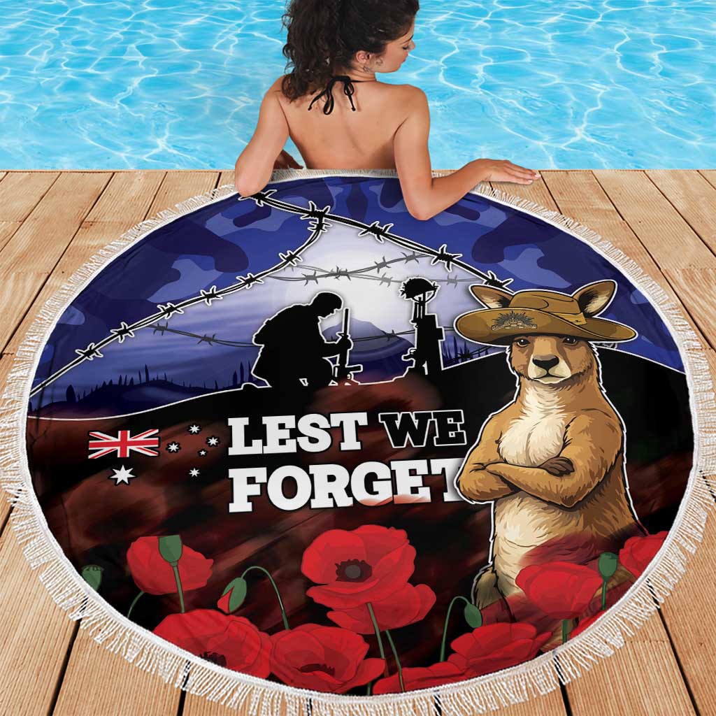 ANZAC Day Beach Blanket Lest We Forget