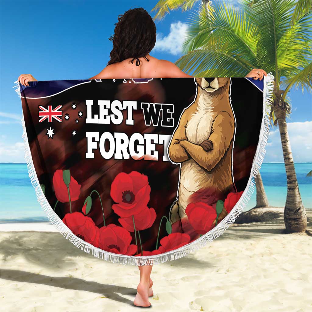ANZAC Day Beach Blanket Lest We Forget