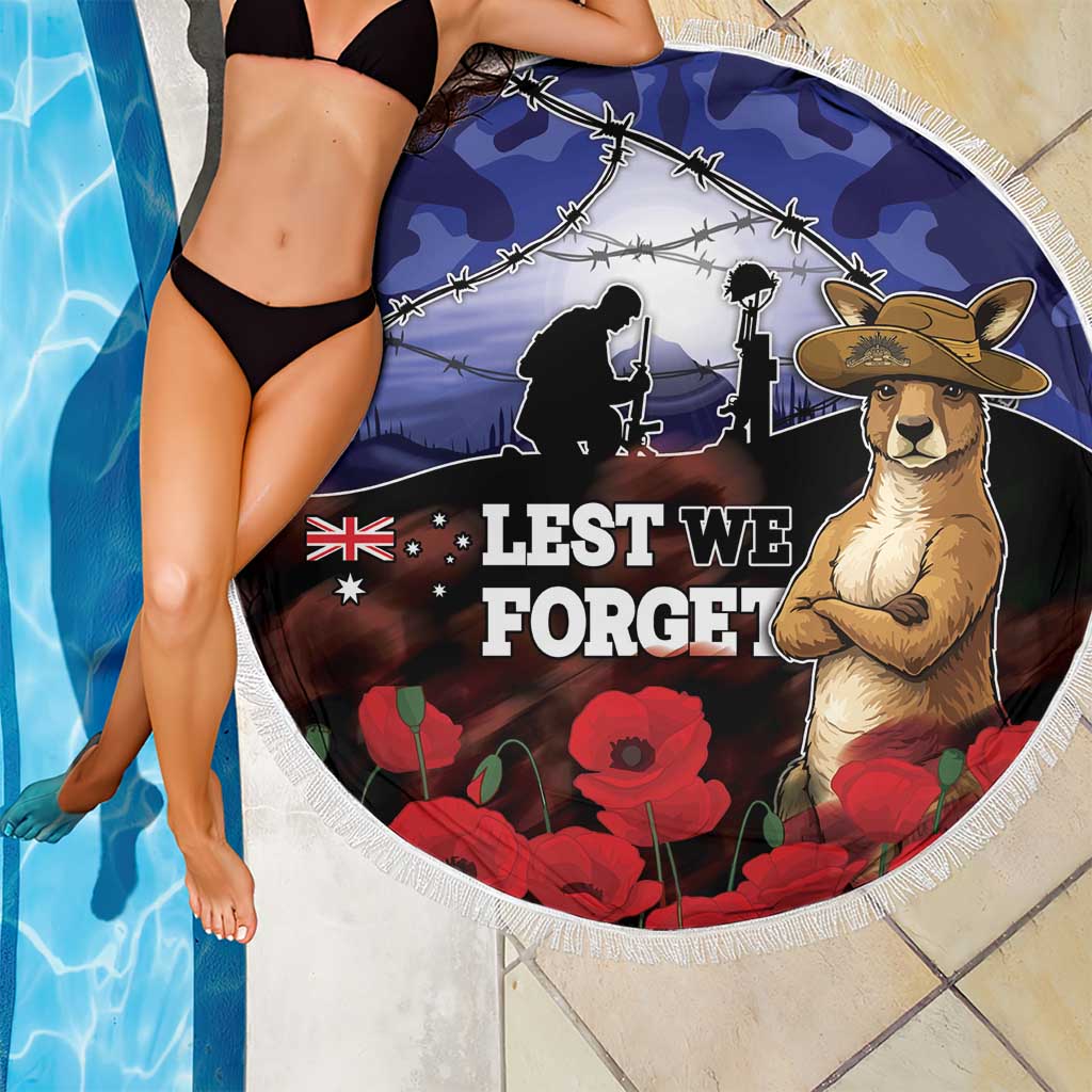 ANZAC Day Beach Blanket Lest We Forget