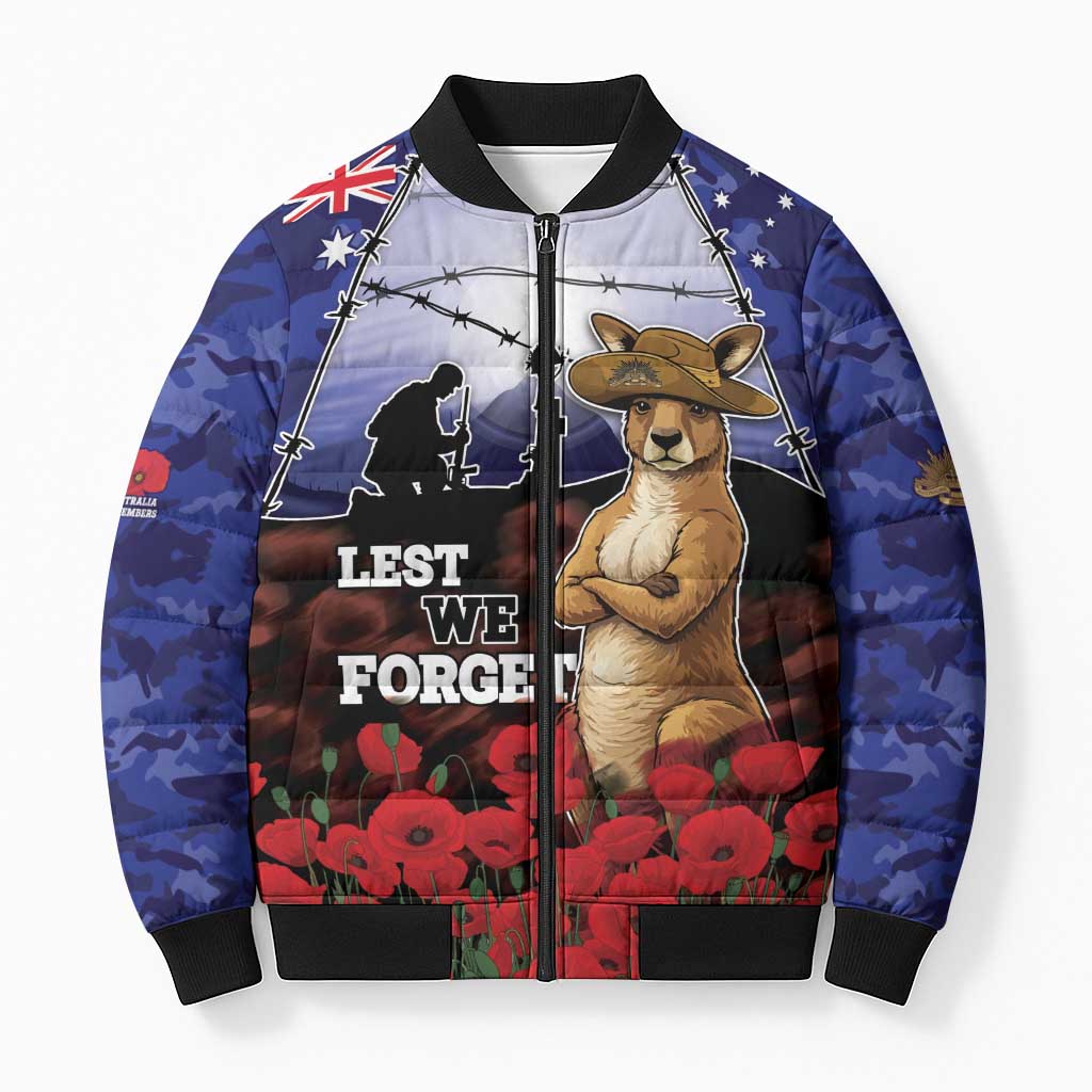 ANZAC Day Bomber Puffer Jacket Lest We Forget