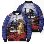 ANZAC Day Bomber Puffer Jacket Lest We Forget