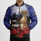 ANZAC Day Bomber Puffer Jacket Lest We Forget