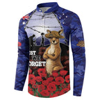 ANZAC Day Button Sweatshirt Lest We Forget