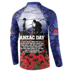 ANZAC Day Button Sweatshirt Lest We Forget