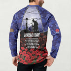ANZAC Day Button Sweatshirt Lest We Forget