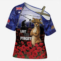 ANZAC Day Cross Shoulder Shirt Lest We Forget