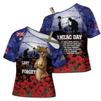 ANZAC Day Cross Shoulder Shirt Lest We Forget