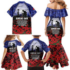 ANZAC Day Family Matching Mermaid Dress and Hawaiian Shirt Lest We Forget
