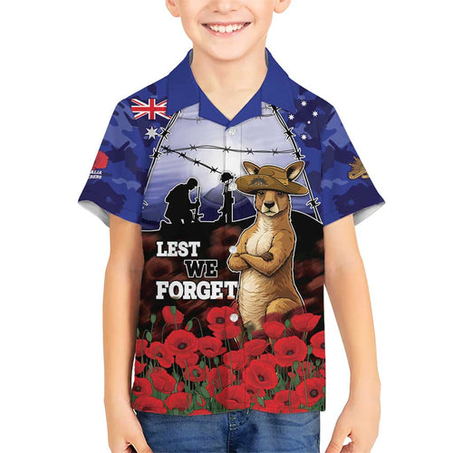 ANZAC Day Family Matching Mermaid Dress and Hawaiian Shirt Lest We Forget