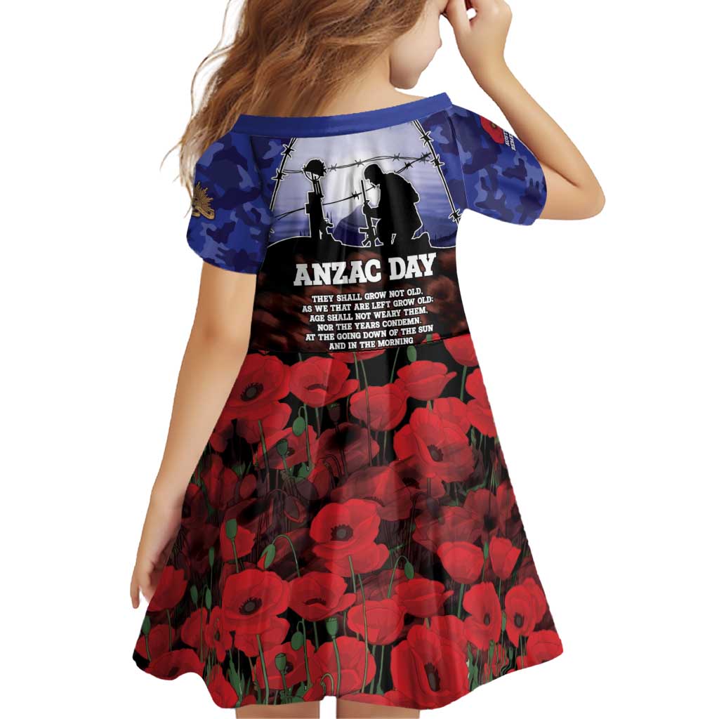 ANZAC Day Family Matching Off The Shoulder Long Sleeve Dress and Hawaiian Shirt Lest We Forget