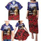 ANZAC Day Family Matching Puletasi and Hawaiian Shirt Lest We Forget
