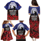 ANZAC Day Family Matching Puletasi and Hawaiian Shirt Lest We Forget