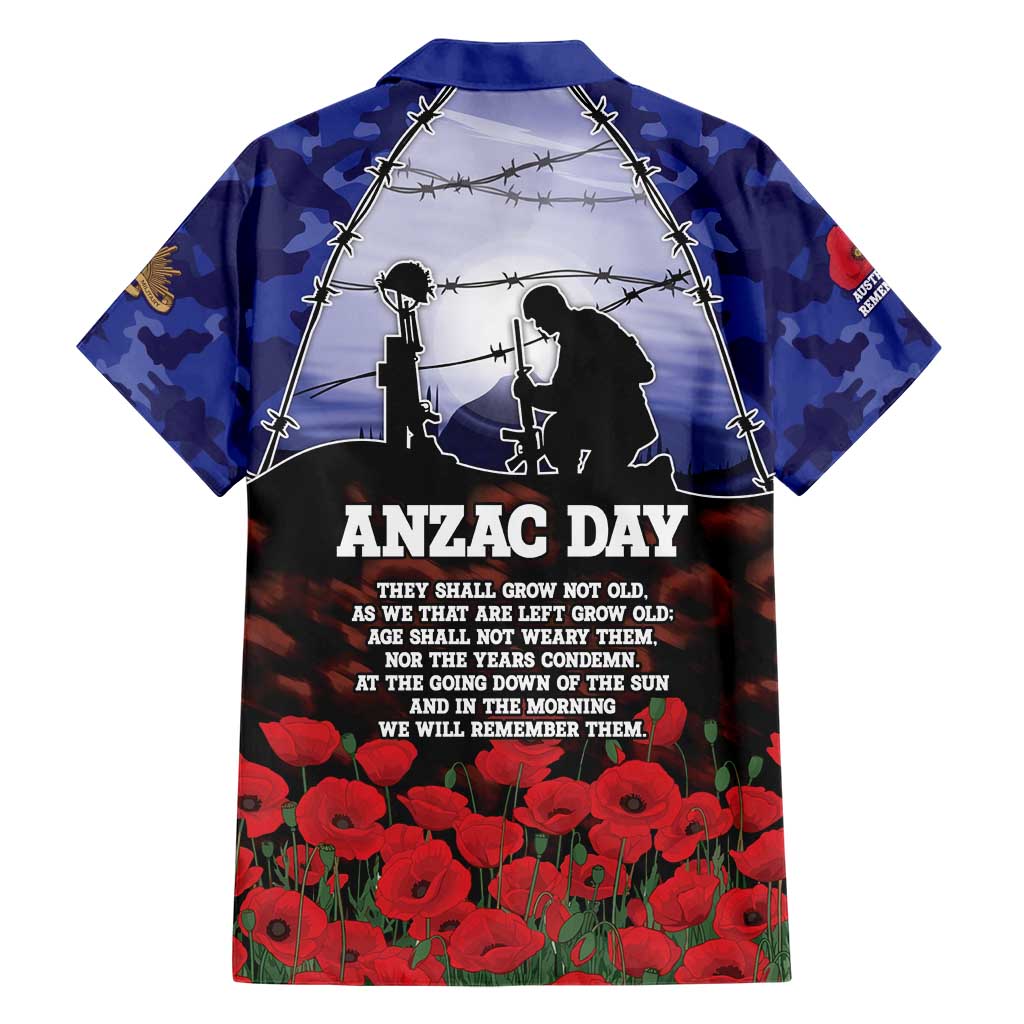 ANZAC Day Family Matching Short Sleeve Bodycon Dress and Hawaiian Shirt Lest We Forget