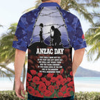 ANZAC Day Hawaiian Shirt Lest We Forget