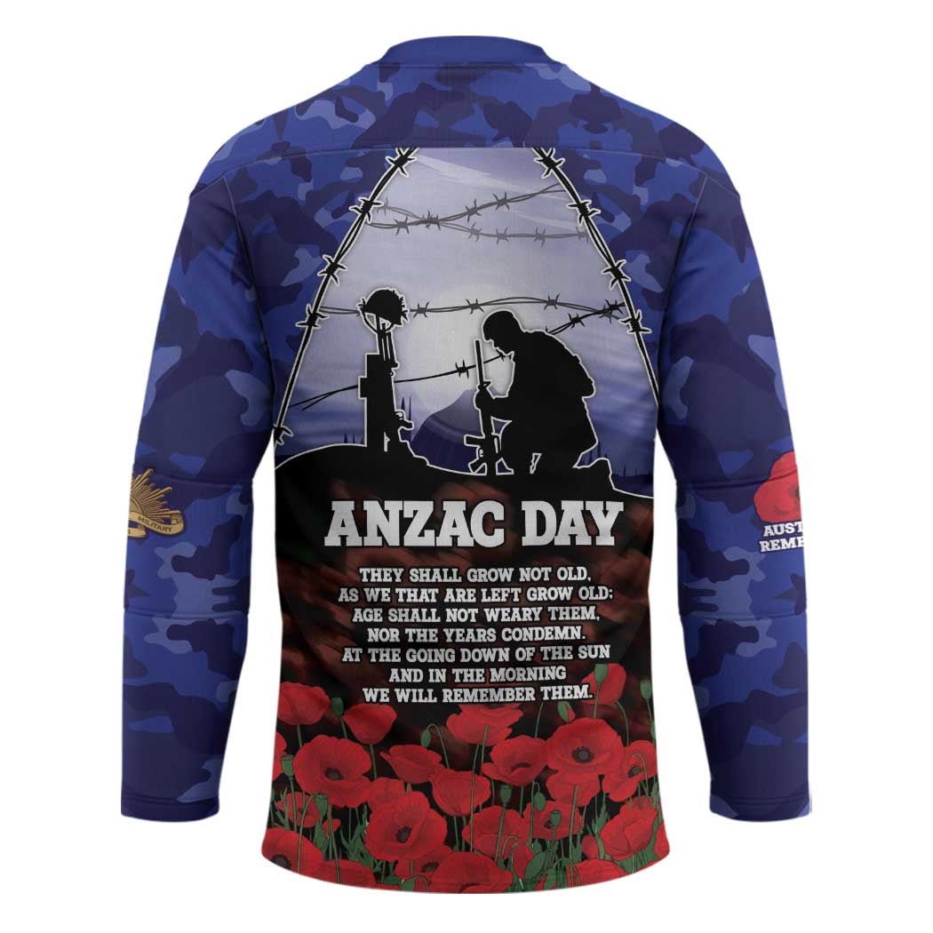 ANZAC Day Hockey Jersey Lest We Forget