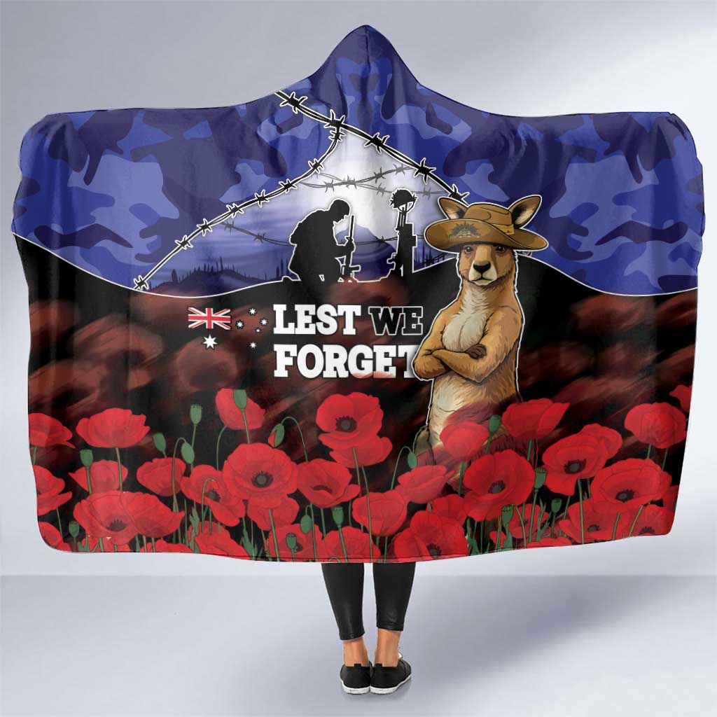 ANZAC Day Hooded Blanket Lest We Forget