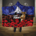ANZAC Day Hooded Blanket Lest We Forget