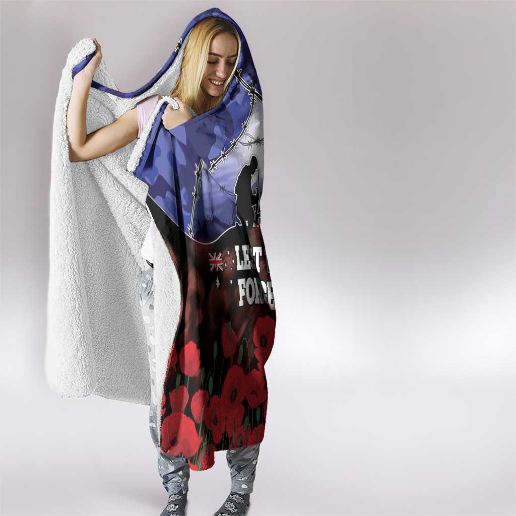 ANZAC Day Hooded Blanket Lest We Forget