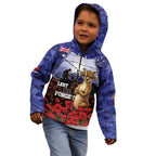 ANZAC Day Kid Hoodie Lest We Forget