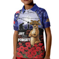 ANZAC Day Kid Polo Shirt Lest We Forget