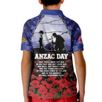 ANZAC Day Kid Polo Shirt Lest We Forget