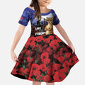 ANZAC Day Kid Short Sleeve Dress Lest We Forget