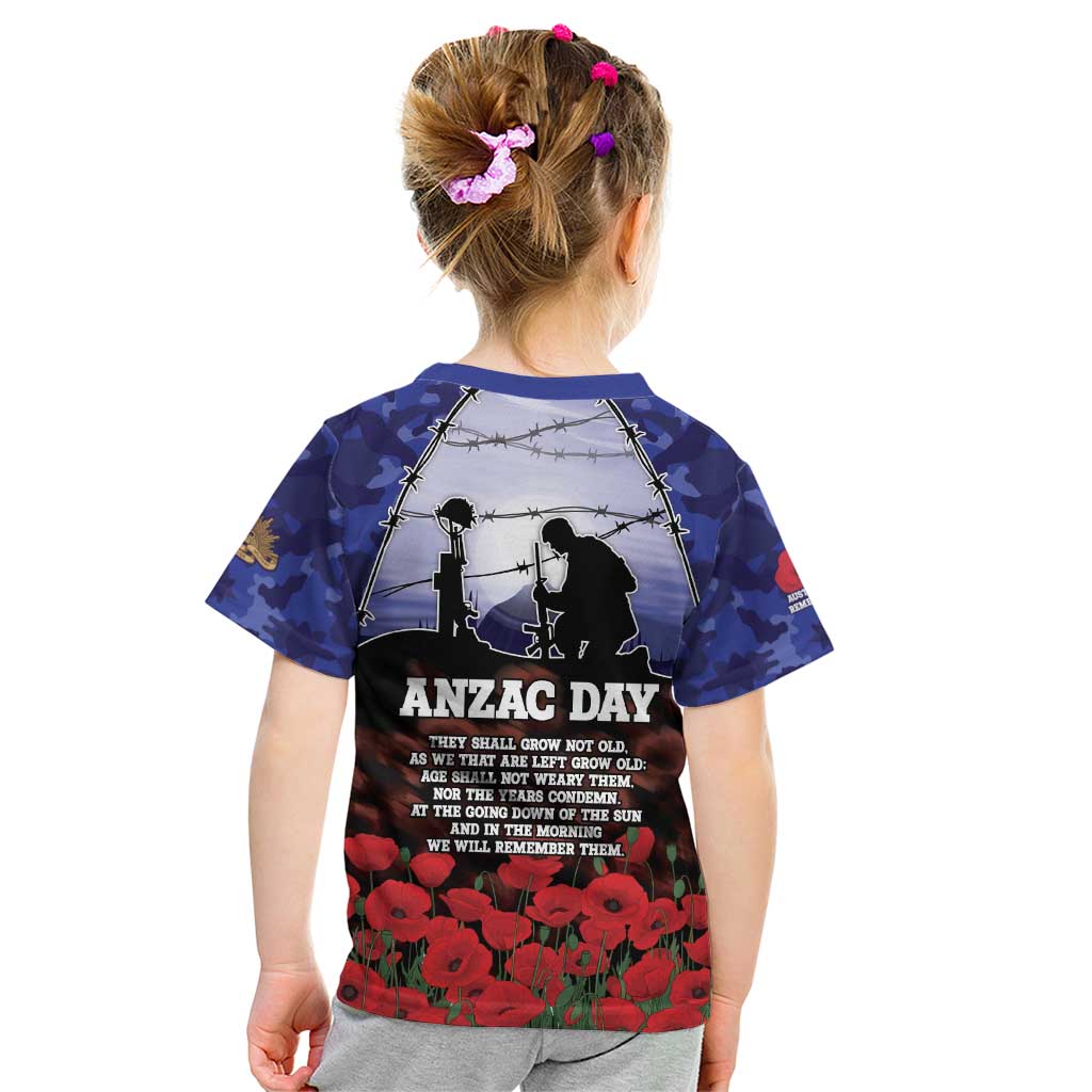 ANZAC Day Kid T Shirt Lest We Forget
