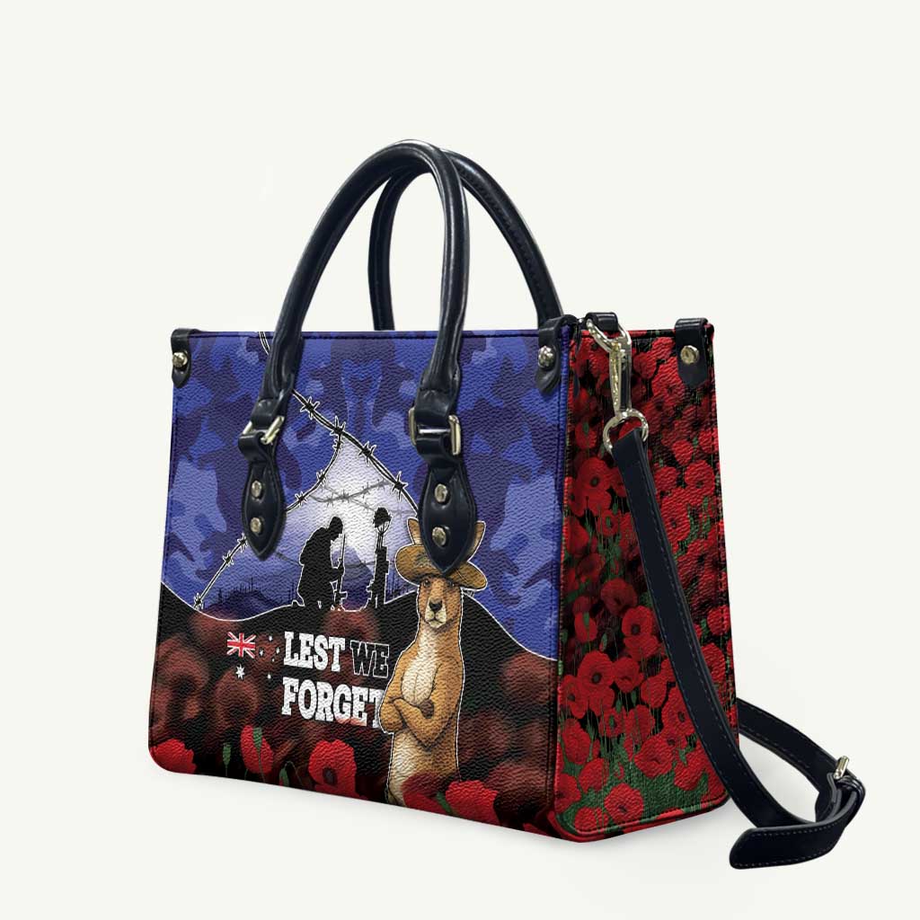 ANZAC Day Leather Bag Lest We Forget