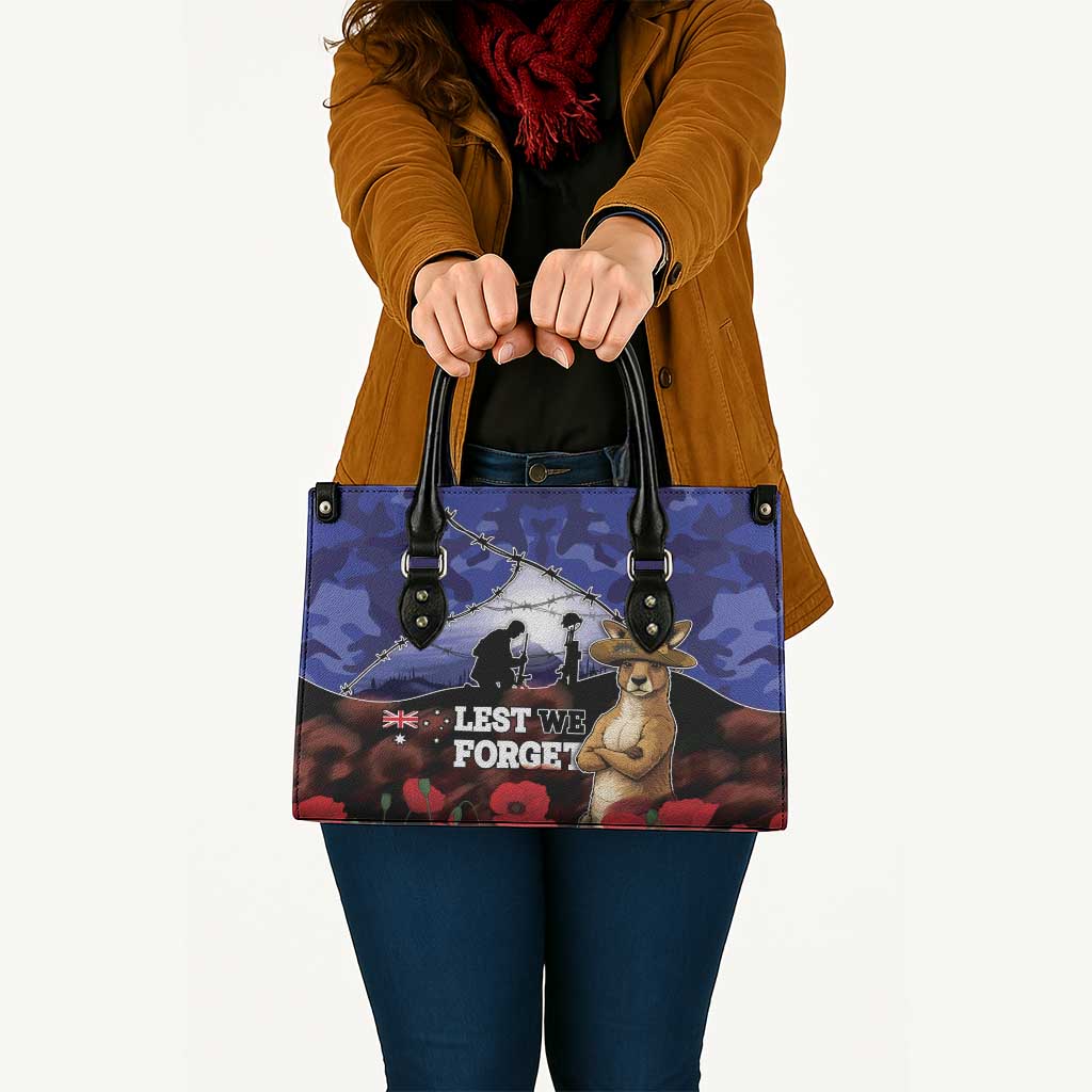 ANZAC Day Leather Bag Lest We Forget