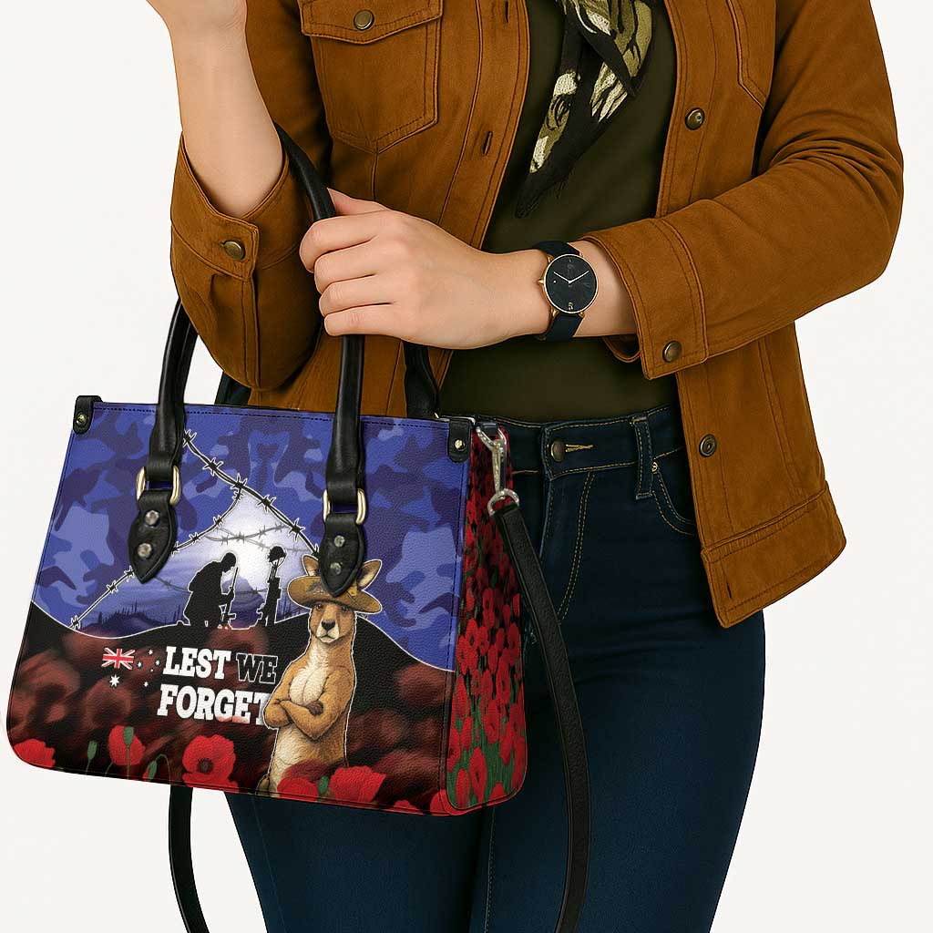 ANZAC Day Leather Bag Lest We Forget