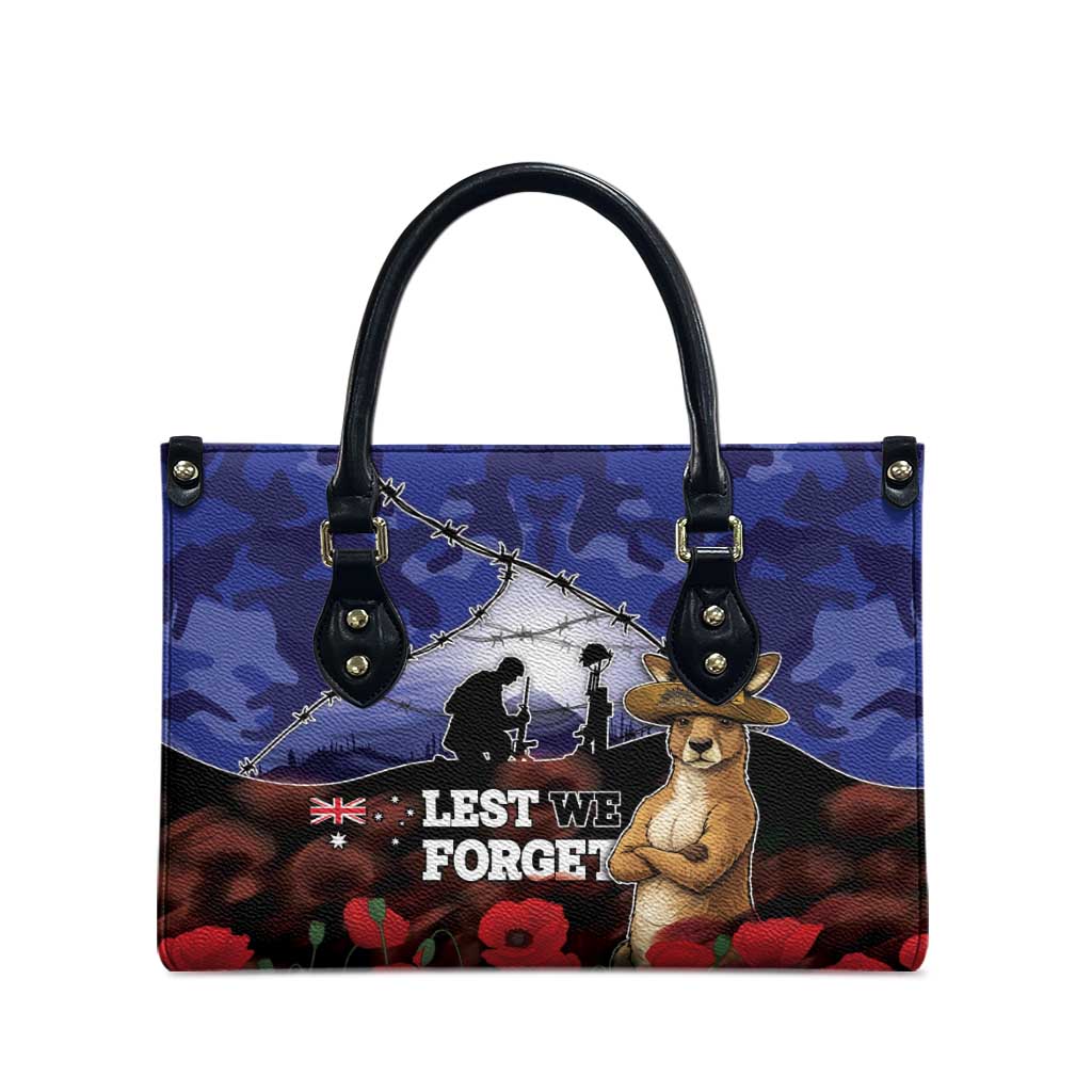 ANZAC Day Leather Bag Lest We Forget
